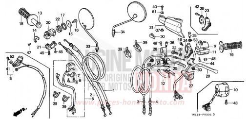 HEBELGRIFF/SCHALTER/ KABEL XR600RM de 1991